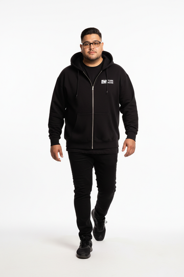 Tobe Hose | Zip-Hoodie Fels - schwarz