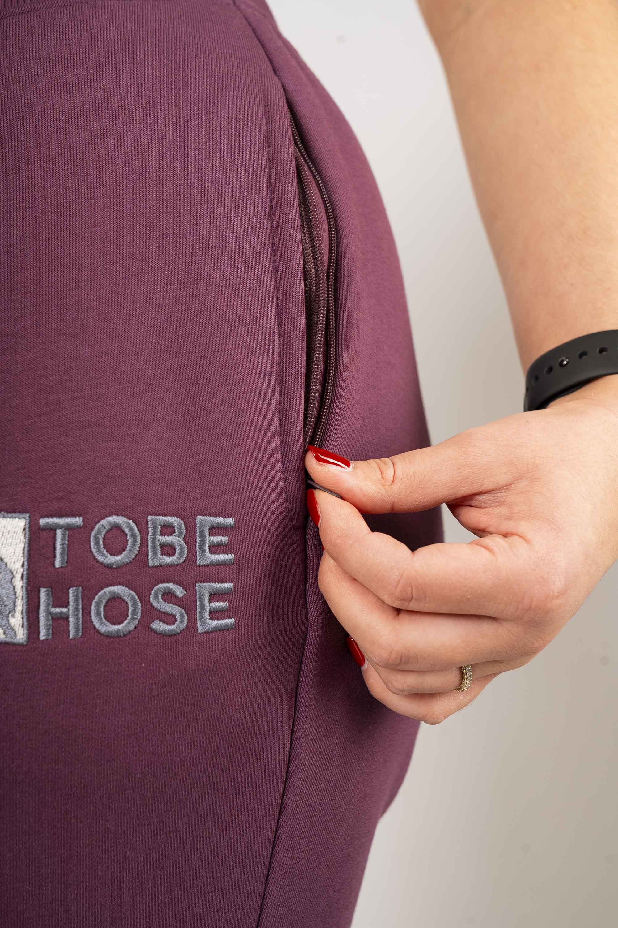 Tobe Hose | Damen - Pflaume - mit Bund