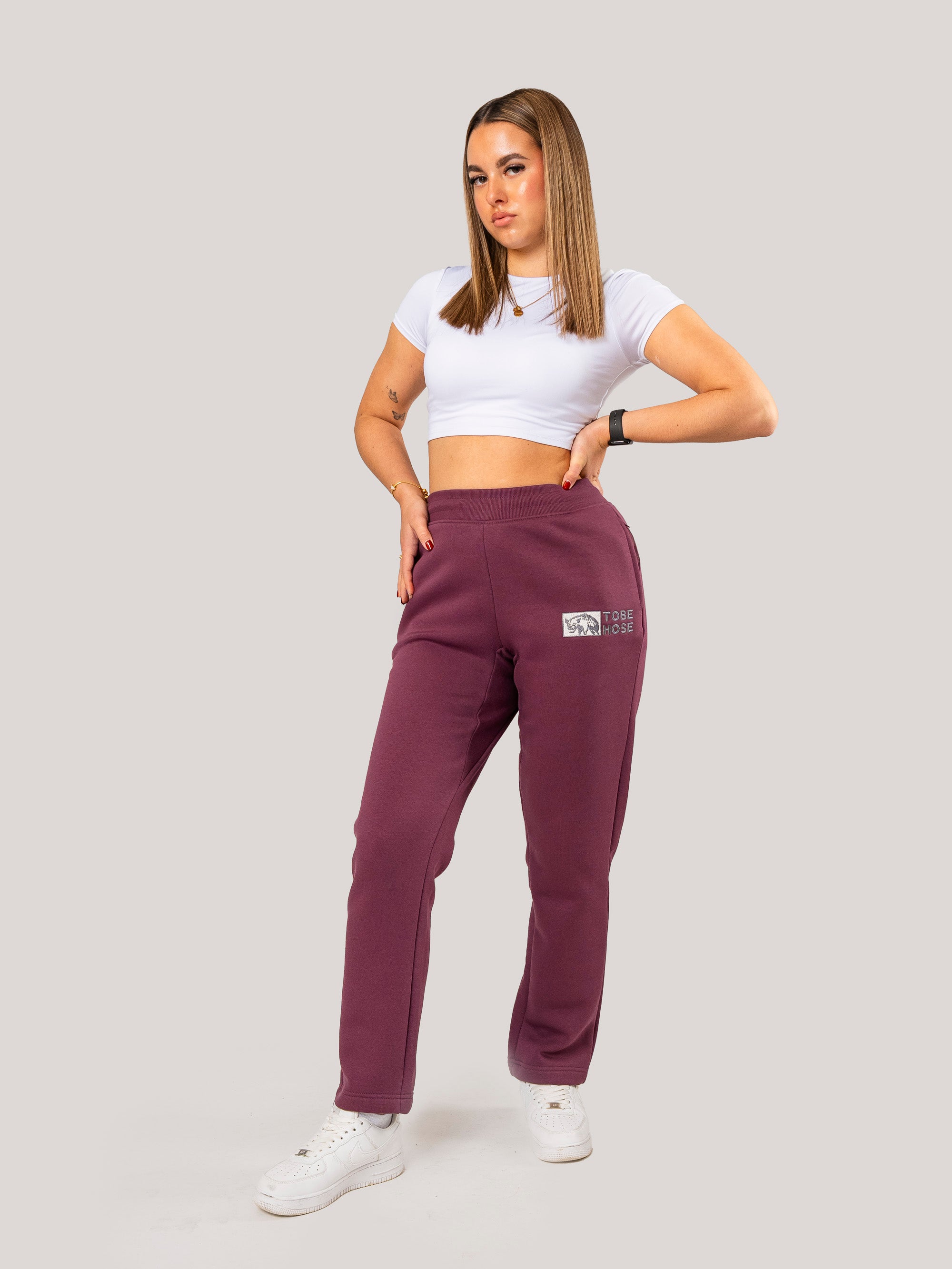 Tobe Hose | Damen - Pflaume - ohne Bund