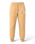 Tobe Hose Studio Damen Jogginghose in Beige mit weichem Innenfutter, Kordelzug und gesticktem Hyänen-Logo