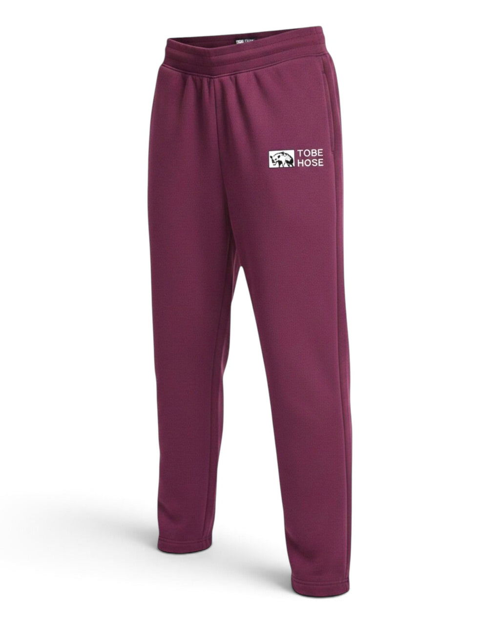 Tobe Hose Studio Damen-Jogginghose in Pflaume mit Hyänen-Logo und Reißverschlusstaschen aus robustem Stoff