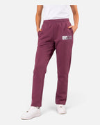 Tobe Hose Studio Damen Jogginghose in Pflaume mit Hyänen-Logo Stickerei, Seitentaschen und bequemem Schnitt