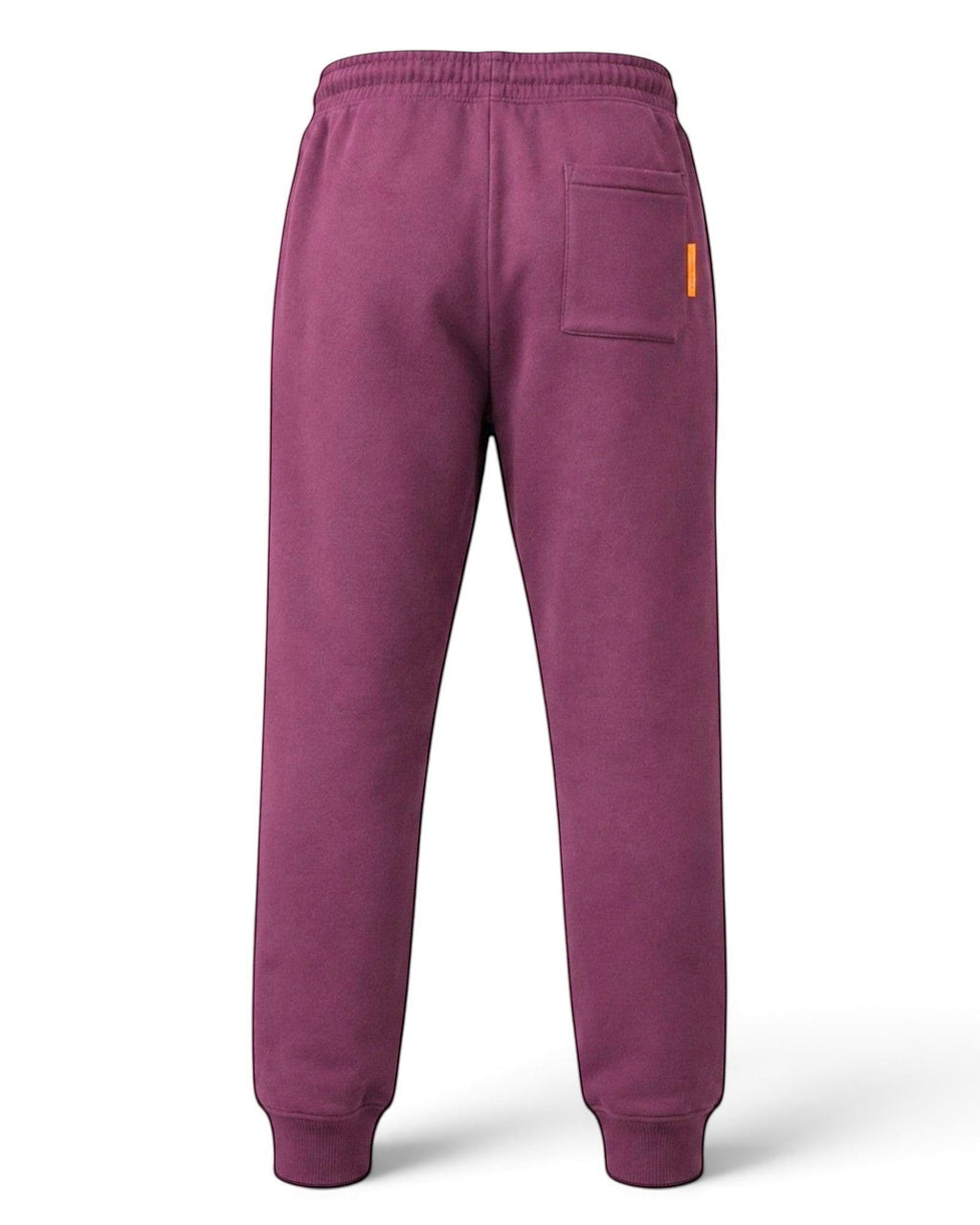 Tobe Hose Studio Herren-Jogginghose in Pflaume mit elastischem Bund, Gesäßtasche und robustem Stoff, Rückansicht