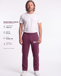 Tobe Hose Studio Herren-Jogginghose in Pflaume mit Hyänen-Logo-Stickerei und geradem Beinabschluss ohne Bündchen