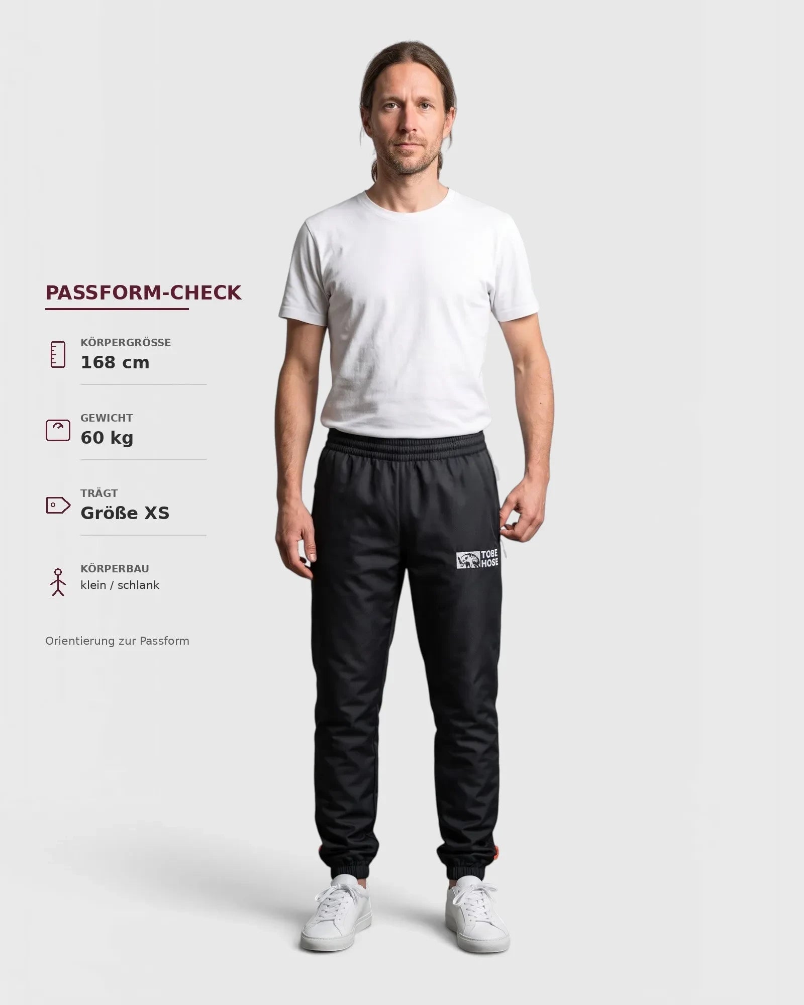 Tobe Hose Studio Herrenhose Luft in Schwarz aus robustem Nylon mit gesticktem Logo und Reißverschlusstaschen