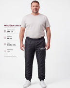 Tobe Hose Studio Herrenhose Luft in Schwarz aus robustem Nylon mit gesticktem Logo und Reißverschlusstaschen