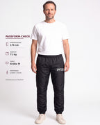 Tobe Hose Studio Herrenhose Luft in Schwarz aus robustem Nylon mit gesticktem Logo und elastischen Beinabschlüssen