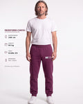 Tobe Hose Studio Herren-Jogginghose in Pflaume mit elastischem Bund, Reißverschlusstaschen und Hyänen-Logo-Stickerei