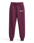 Tobe Hose Studio Damen-Jogginghose in Pflaume mit elastischem Bund, Reißverschlusstaschen und Hyänen-Logostickerei