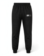 Tobe Hose Studio Damen Jogginghose in Schwarz mit weichem Innenfutter, Reißverschlusstaschen und Hyänen-Logo Stick