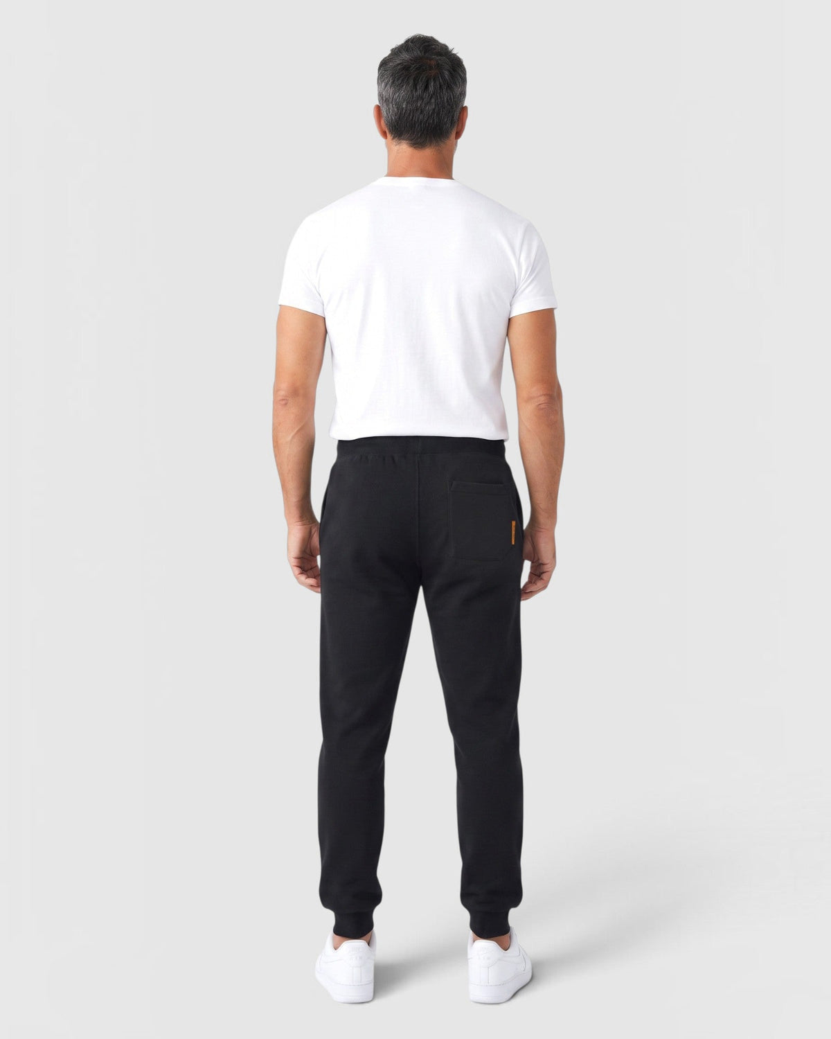 Tobe Hose Studio Herren-Jogginghose in Schwarz mit Gesäßtasche und elastischem Bund, Rückansicht