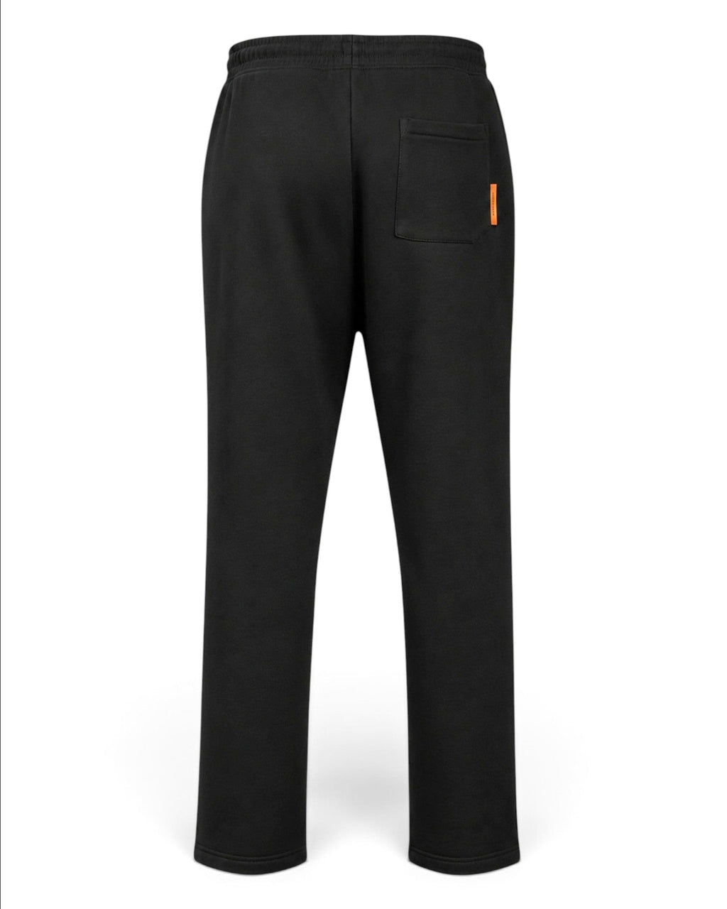 Tobe Hose Studio Herren-Jogginghose in Schwarz mit Gesäßtasche und orangefarbenem Label-Detail, Rückansicht