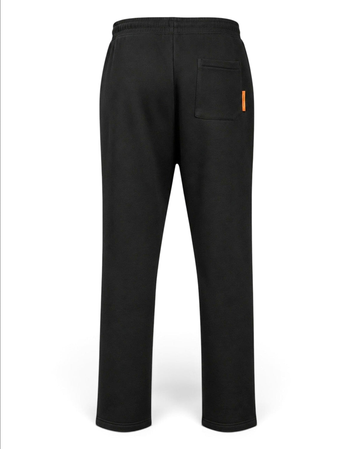 Tobe Hose Studio Herren-Jogginghose in Schwarz mit Gesäßtasche und orangefarbenem Label-Detail, Rückansicht