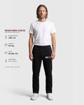 Tobe Hose Studio Herrenhose in Schwarz mit Hyänen-Logo-Stickerei, dicker Stoff, bequeme Passform ohne Bund