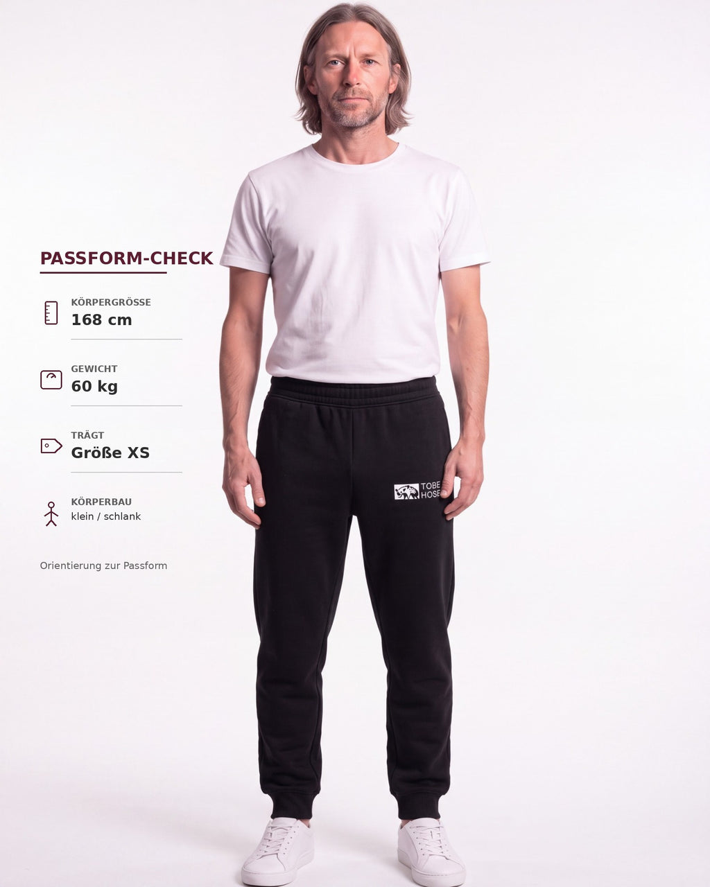 Tobe Hose Studio Herren-Jogginghose in Schwarz mit Hyänen-Logo-Stickerei, elastischem Bund und Seitentaschen