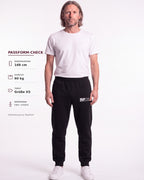 Tobe Hose Studio Herren-Jogginghose in Schwarz mit Hyänen-Logo-Stickerei, elastischem Bund und Seitentaschen