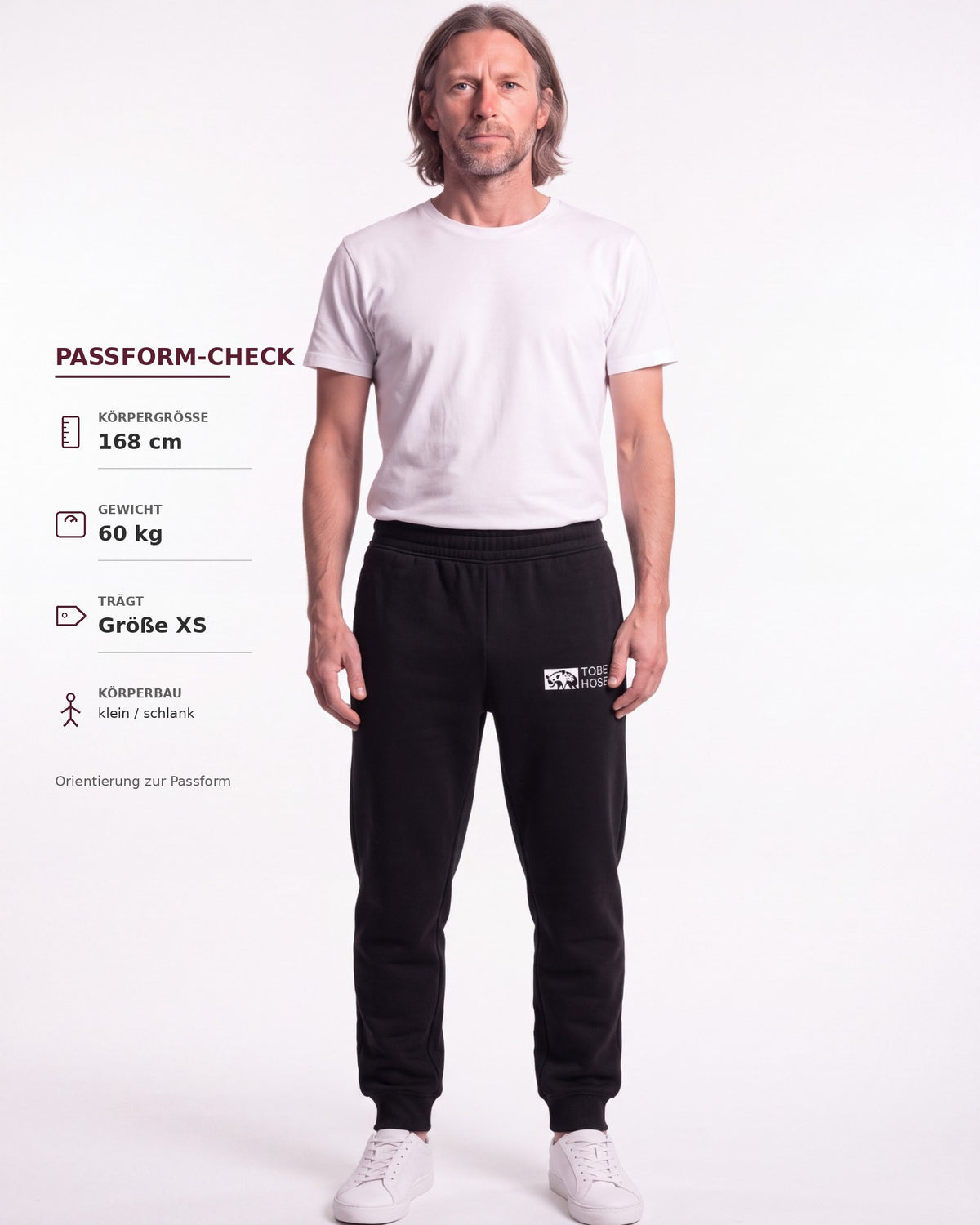 Tobe Hose Studio Herren-Jogginghose in Schwarz mit Hyänen-Logo-Stickerei, elastischem Bund und Seitentaschen