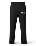 Schwarze Tobe Hose Studio Jogginghose aus dickem Stoff mit weißem Hyänen-Logo Stickerei und geradem Beinabschluss